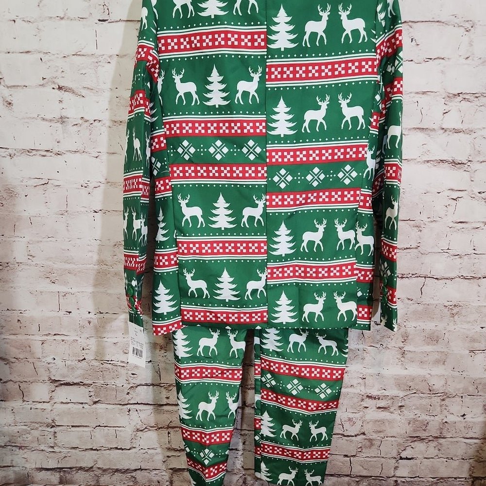 Suitmeister Boys Suit Sz 10/12 Christmas Nordic Costume Green 3 pc NWT